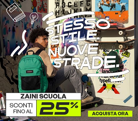 Offerte Zaini Scuola -25%: Eastpak, Fjallraven e Oakley a prezzi imbattibili